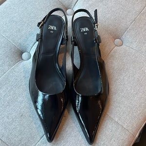 Zara Slingback Kitten Heels